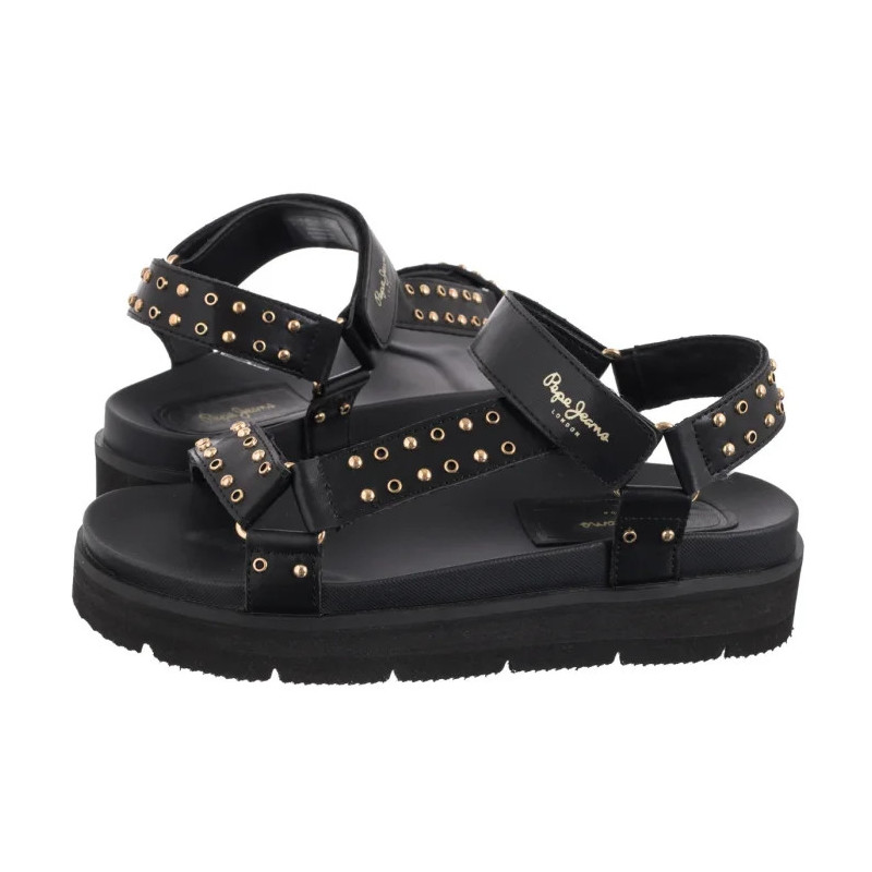 Pepe Jeans Pola Metal Black PLS90678 999 (PE46-a) sandalai