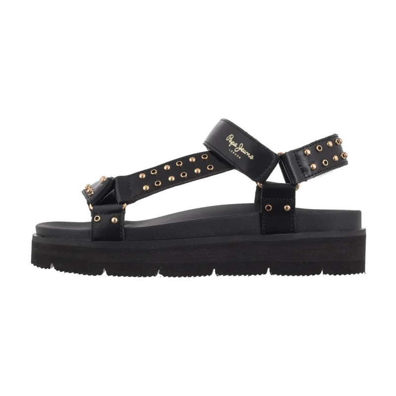Pepe Jeans Pola Metal Black PLS90678 999 (PE46-a) sandalai