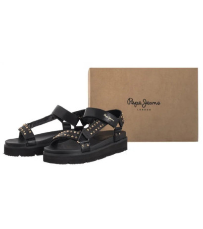 Pepe Jeans Pola Metal Black PLS90678 999 (PE46-a) sandalai