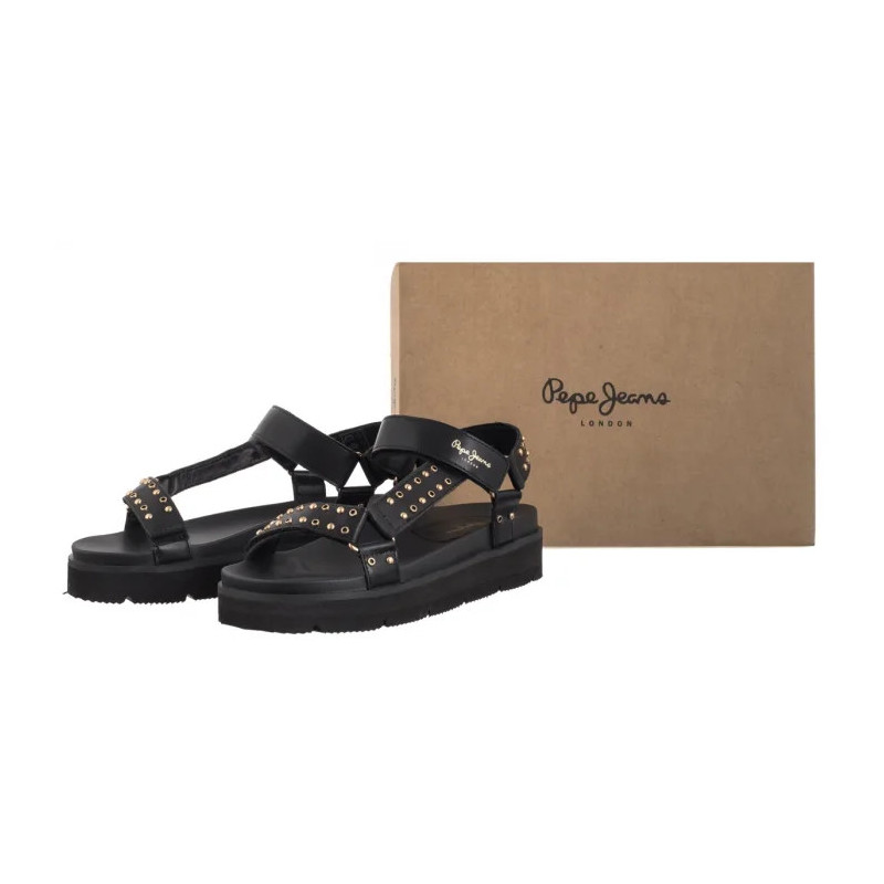 Pepe Jeans Pola Metal Black PLS90678 999 (PE46-a) sandalai