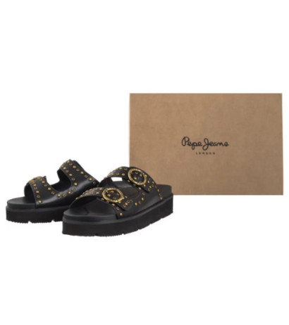 Pepe Jeans Pola Buckle Black PLS90679 999 (PE50-a) Moteriški batai/šlepetės
