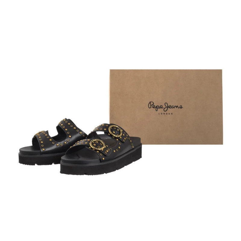 Pepe Jeans Pola Buckle Black PLS90679 999 (PE50-a) Moteriški batai/šlepetės