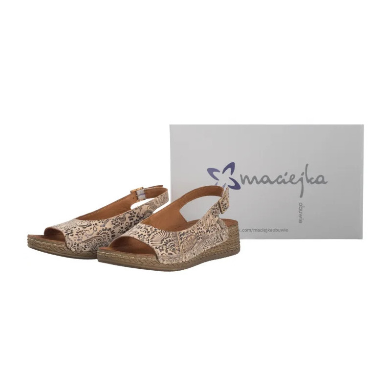 Maciejka Beżowe/Kwiaty L7069-04/00-1 (MA1388-a) sandalai
