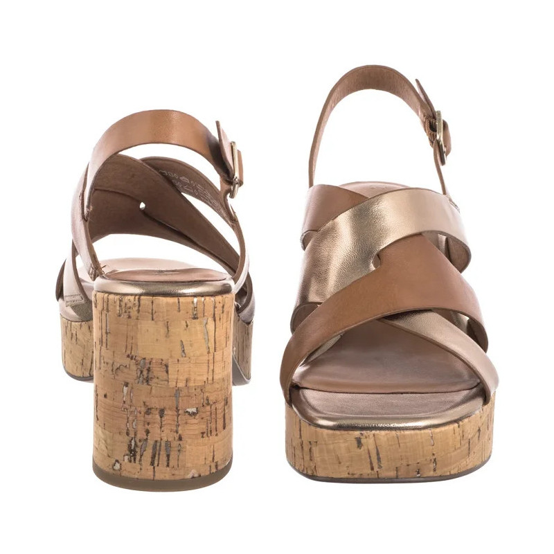 Tamaris Brązowe 1-28312-44 392 Cognac Comb  (TM550-a) sandalai