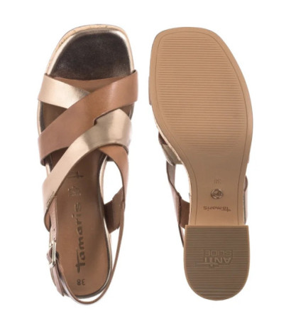 Tamaris Brązowe 1-28312-44 392 Cognac Comb  (TM550-a) sandalai