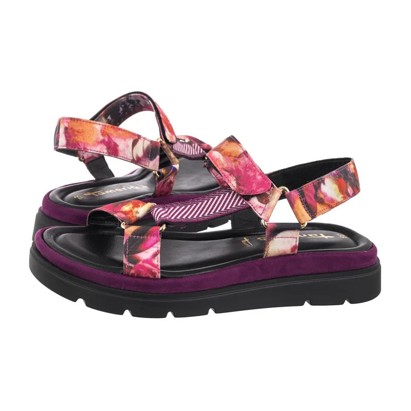 Tamaris Różowe 1-28703-44 578 Dark Pink Comb (TM551-a) sandalai