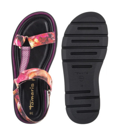 Tamaris Różowe 1-28703-44 578 Dark Pink Comb (TM551-a) sandalai