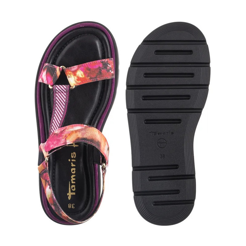 Tamaris Różowe 1-28703-44 578 Dark Pink Comb (TM551-a) sandalai