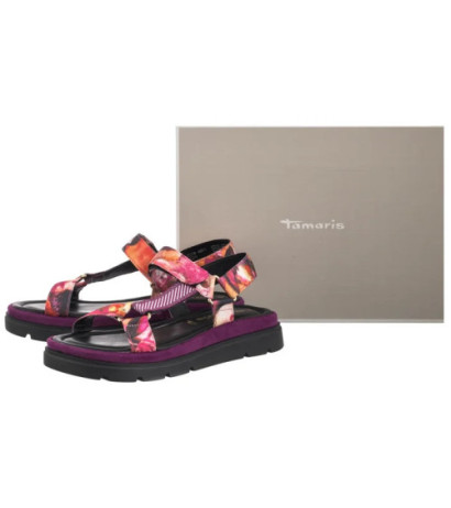 Tamaris Różowe 1-28703-44 578 Dark Pink Comb (TM551-a) sandalai