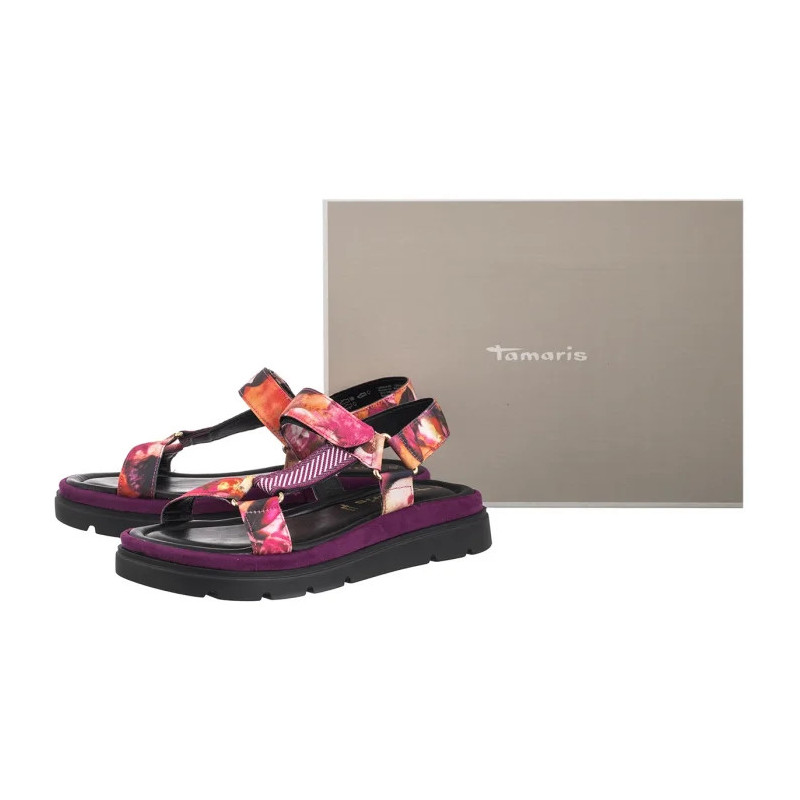 Tamaris Różowe 1-28703-44 578 Dark Pink Comb (TM551-a) sandalai