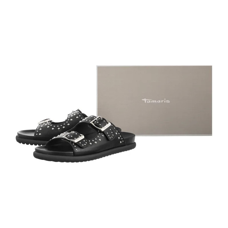Tamaris Czarne 1-27421-44 001 Black   (TM552-a) Moteriški batai/šlepetės