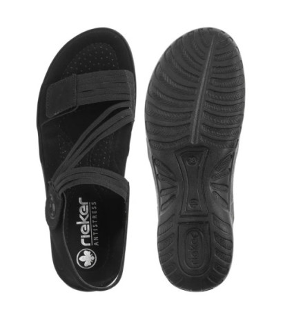 Rieker Czarne 64870-02 Black (RI276-a) sandalai