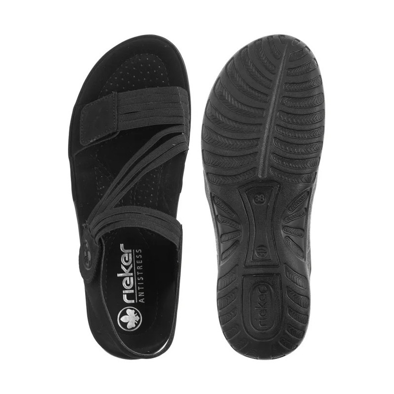Rieker Czarne 64870-02 Black (RI276-a) sandalai