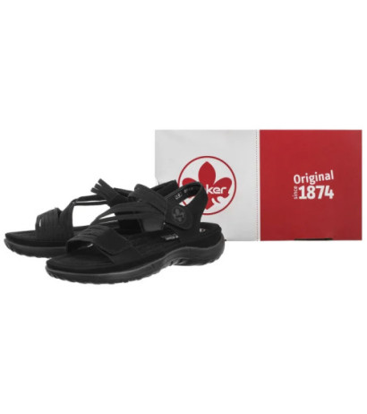 Rieker Czarne 64870-02 Black (RI276-a) sandalai
