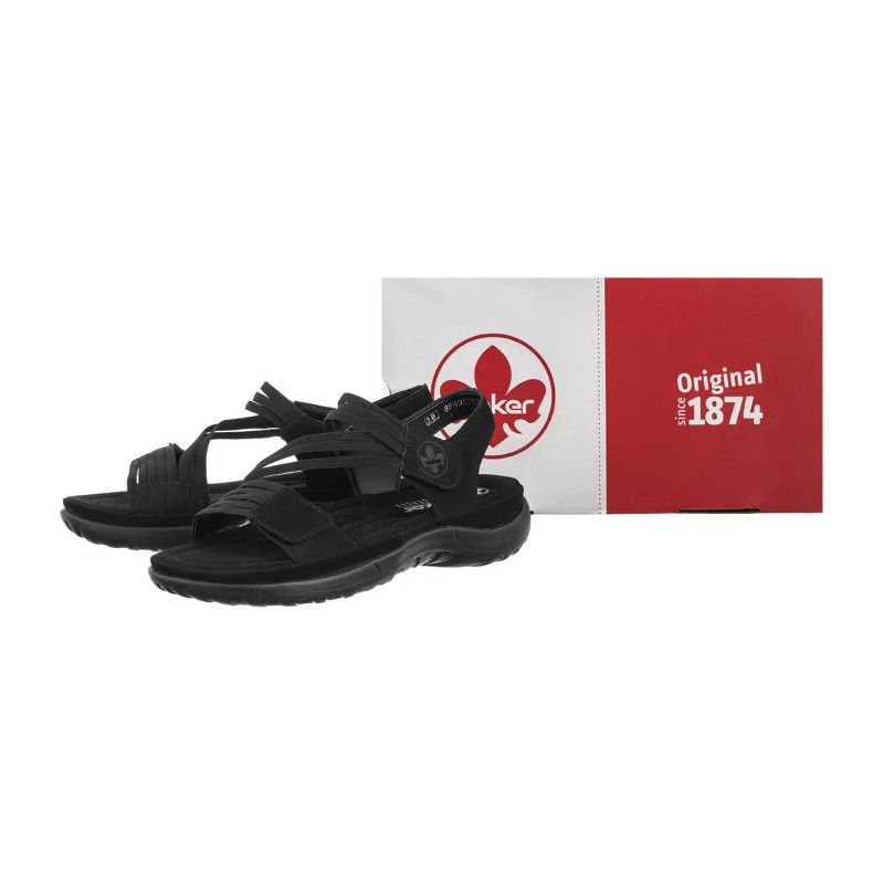 Rieker Czarne 64870-02 Black (RI276-a) sandalai
