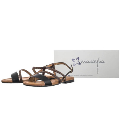 Maciejka Czarne/Panterka 06966-01/00-1 (MA1391-a) sandalai