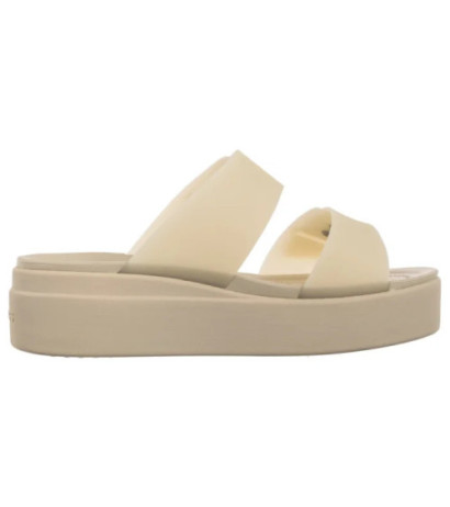 Crocs Brooklyn Buckle Frosted Low Wedge Sandstone 210980-0LH (CR368-b) bateliai