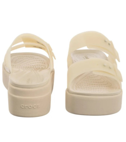 Crocs Brooklyn Buckle Frosted Low Wedge Sandstone 210980-0LH (CR368-b) bateliai