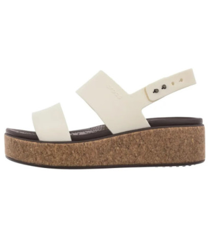 Crocs Brooklyn Cork Low Wedge Black 211144-060 (CR370-b) sandalai
