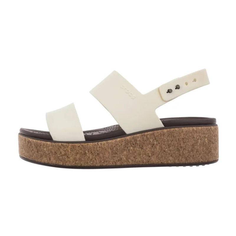 Crocs Brooklyn Cork Low Wedge Black 211144-060 (CR370-b) sandalai