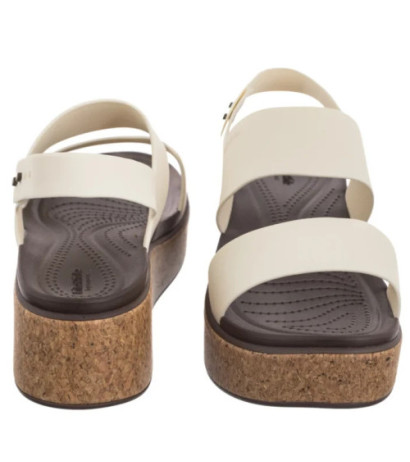 Crocs Brooklyn Cork Low Wedge Black 211144-060 (CR370-b) sandalai
