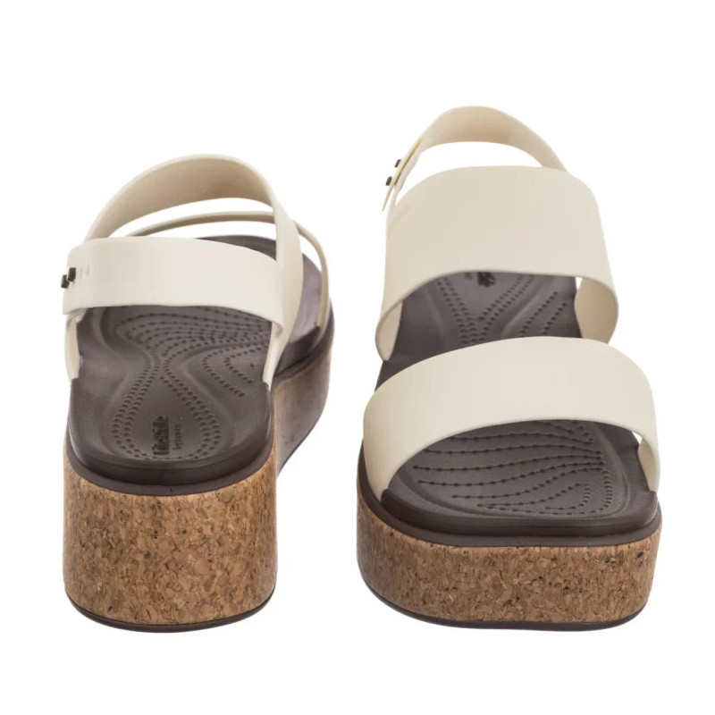 Crocs Brooklyn Cork Low Wedge Black 211144-060 (CR370-b) sandalai