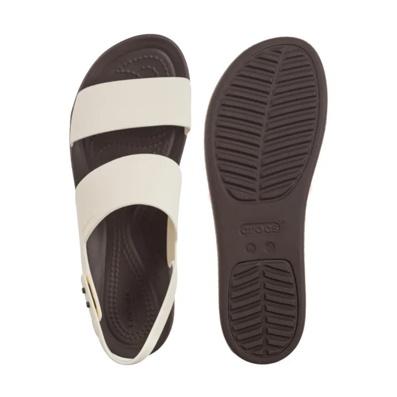 Crocs Brooklyn Cork Low Wedge Black 211144-060 (CR370-b) sandalai