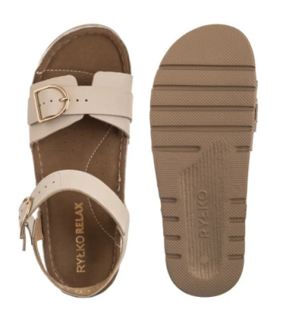 Ryłko Kremowe T1G41_V_ _B88 (RY1065-a) sandalai