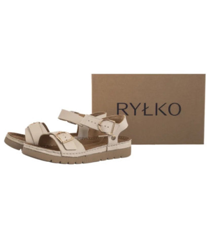 Ryłko Kremowe T1G41_V_ _B88 (RY1065-a) sandalai