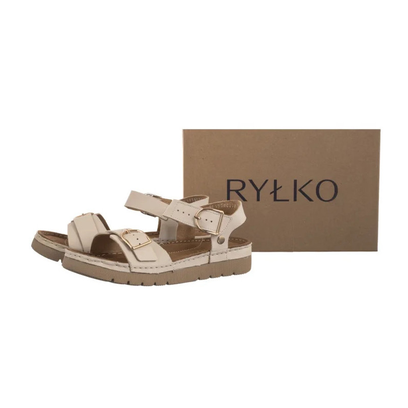 Ryłko Kremowe T1G41_V_ _B88 (RY1065-a) sandalai