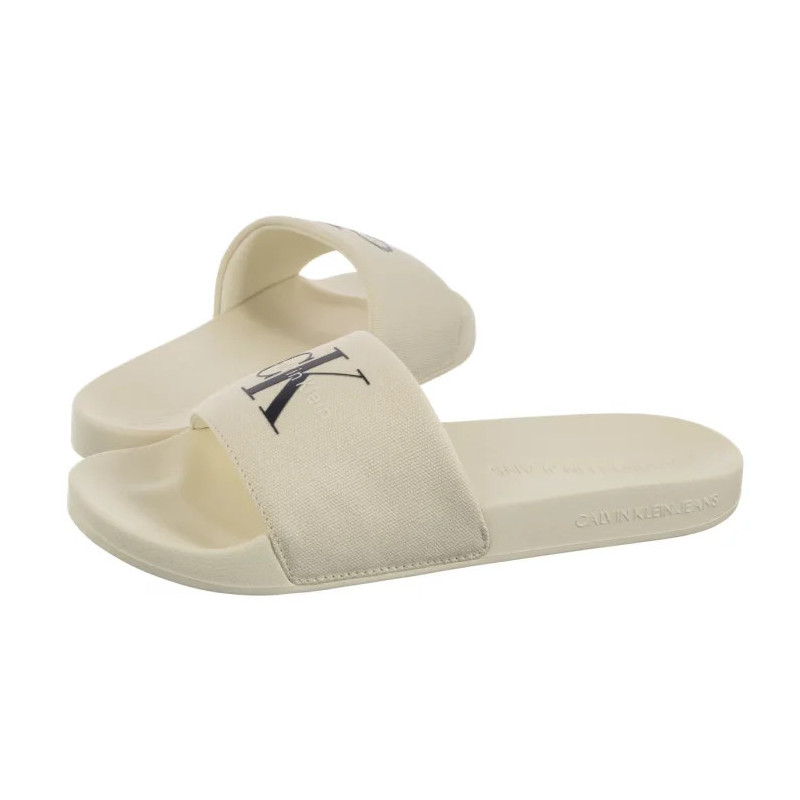 Calvin Klein Slide Monogram Wn Logo Ck Sweet Corn YW0YW01967 AD6 (CK675-a) Moteriški batai/šlepetės