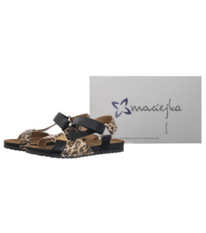 Maciejka Czarny+Pantera 07026-20/00-1 (MA1399-b) sandalai