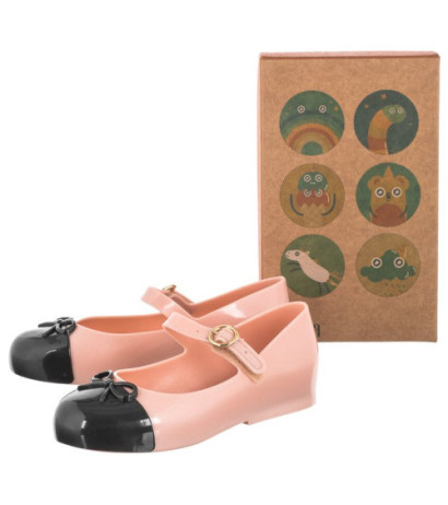 Melissa Sweet Love Cap Toe 33258/53888 Glitter Rose/Black (ML167-a) bateliai