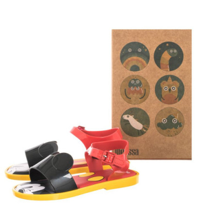 Melissa Mar Sandal + Mickey 33234/53218 Red/Black/Yellow (ML169-a) sandalai