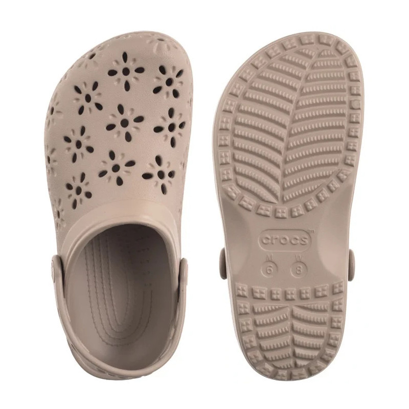 Crocs Classic Floral Cut Out Clog Taupe 210927-214 (CR389-a) Moteriški batai/šlepetės