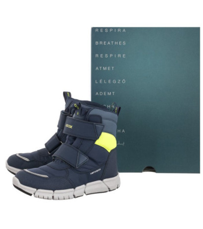 Geox J Flexyper B.B Abx C Navy/Fluo Yellow J169XC 0FU50 C4502 (GE51-a) batai