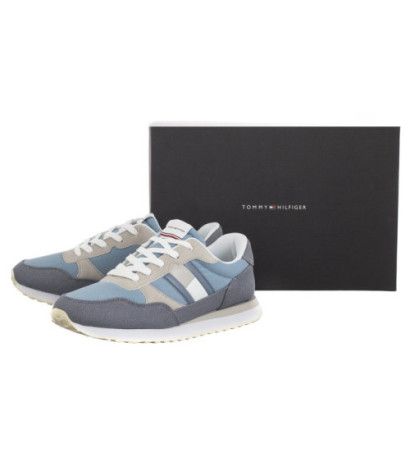Tommy Hilfiger Flag Low Cut Lace-Up Sneaker T3X9-33376-1693 A584 Denim/Grey (TH1041-b) sportiniai bateliai