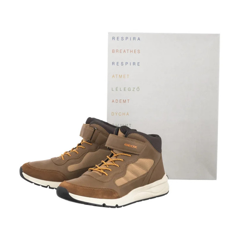Geox J Rooner B. E - Wax.Syn+Nylon Cognac J46H0E 0MEFU C6001 (GE201-a) aulinukai