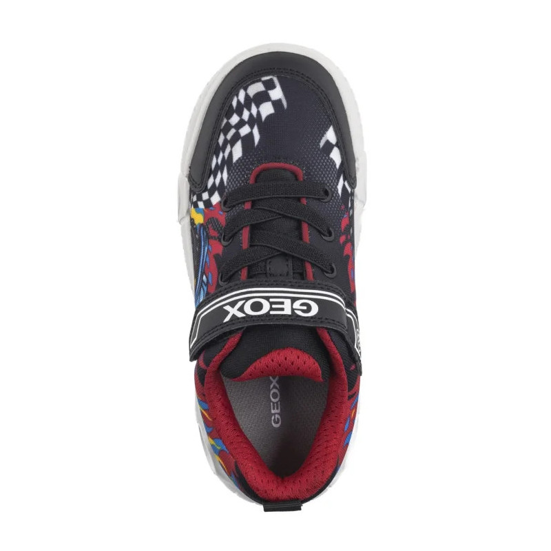 Geox J Wroom B. D -Pr.Mesh + Pr.Dbk Black/Red J55GAD 02ACE C0048 (GE205-a) sportiniai bateliai