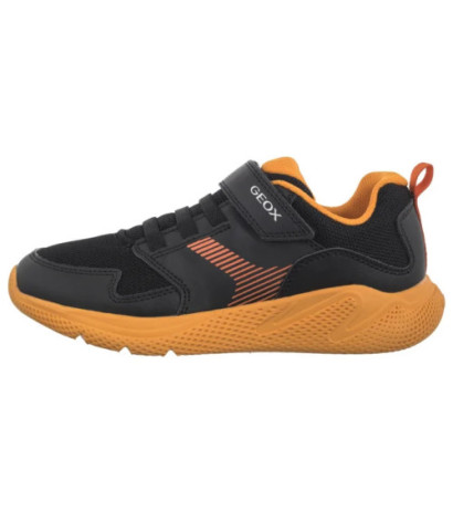 Geox J Sprintye B. A - Syn.Lea+Mesh Black/Orange J55GBA 0BC14 C0038 (GE209-a) sportiniai bateliai