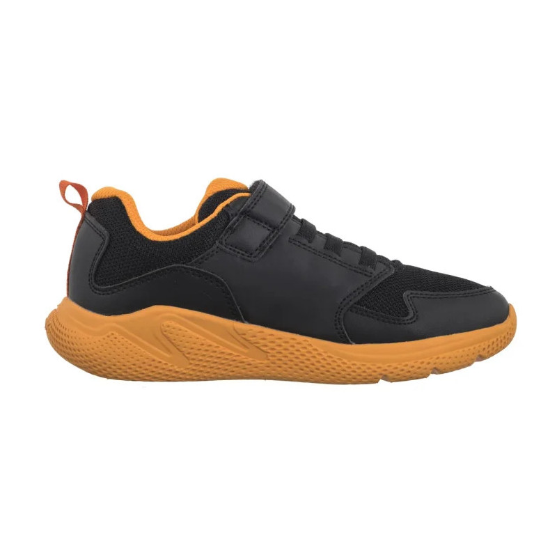 Geox J Sprintye B. A - Syn.Lea+Mesh Black/Orange J55GBA 0BC14 C0038 (GE209-a) sportiniai bateliai
