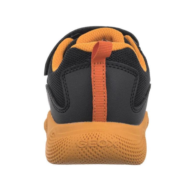 Geox J Sprintye B. A - Syn.Lea+Mesh Black/Orange J55GBA 0BC14 C0038 (GE209-a) sportiniai bateliai