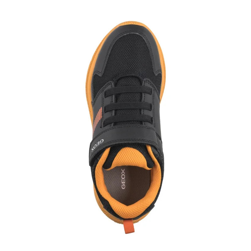 Geox J Sprintye B. A - Syn.Lea+Mesh Black/Orange J55GBA 0BC14 C0038 (GE209-a) sportiniai bateliai