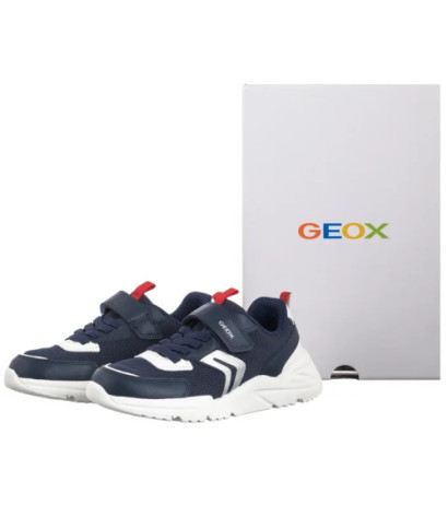 Geox J Loftus A - Mesh + Geobuck Navy/Red J55MQB 01454 C0735 (GE217-a) sportiniai bateliai