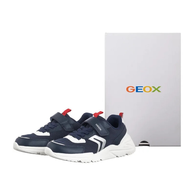 Geox J Loftus A - Mesh + Geobuck Navy/Red J55MQB 01454 C0735 (GE217-a) sportiniai bateliai
