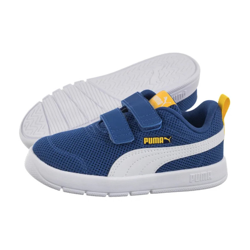 Puma Courtflex V3 Mesh Inf Clyde Royal-White-Yellow 398086-05 (PU619-b) sportiniai bateliai