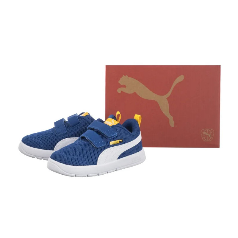 Puma Courtflex V3 Mesh Inf Clyde Royal-White-Yellow 398086-05 (PU619-b) sportiniai bateliai