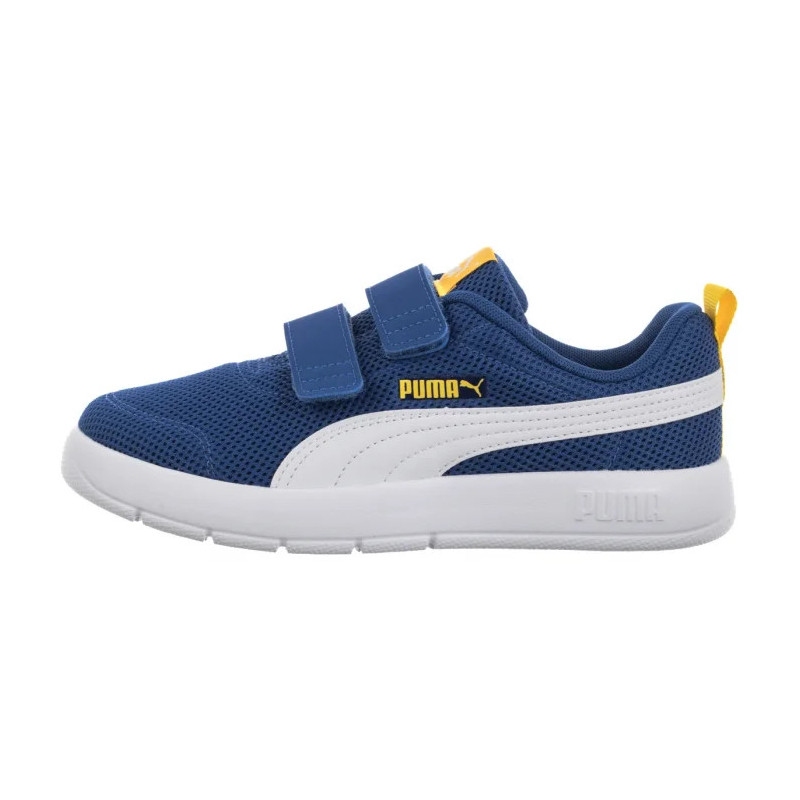 Puma Courtflex V3 Mesh PS Clyde Royal-White-Yellow 398085-05 (PU617-b) sportiniai bateliai