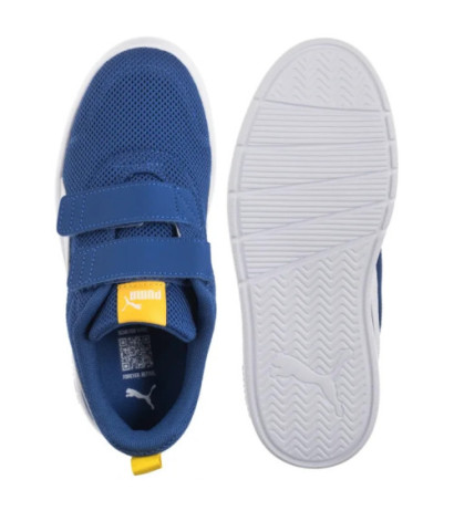 Puma Courtflex V3 Mesh PS Clyde Royal-White-Yellow 398085-05 (PU617-b) sportiniai bateliai