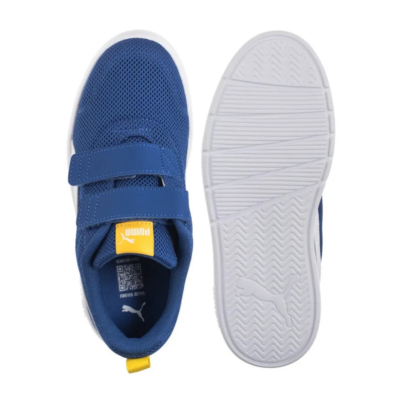 Puma Courtflex V3 Mesh PS Clyde Royal-White-Yellow 398085-05 (PU617-b) sportiniai bateliai